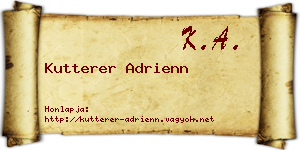 Kutterer Adrienn névjegykártya